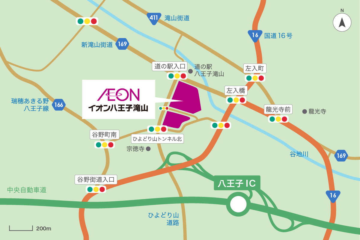 イオン八王子滝山の周辺地図